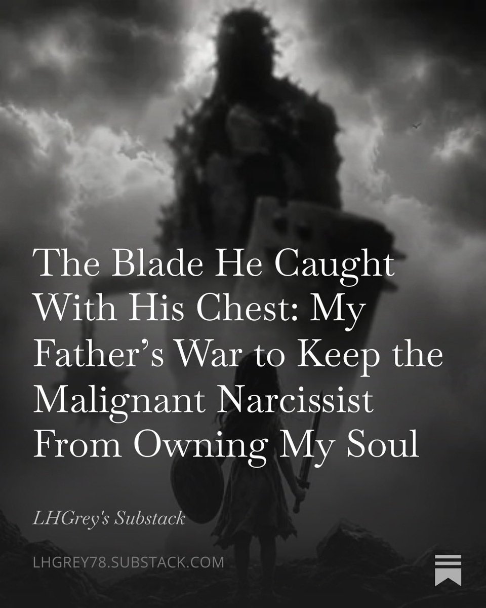 grey4626's tweet photo. This is the scalpel to the comfortable lie that fathers who remain in the grip of malignant narcissist wives are weak, complicit, or absent. 

My father was none of those things. 

He was the shield who absorbed every blow…physical, psychological, legal…so the only child would not be delivered to the monster as a death sentence the courts were prepared to sign. 

What follows is the precise anatomy of that war: the DARVO mechanics that trap such men, the neurological cost of chronic absorption, the legal architecture that rewards the performer and punishes the protector, and the Alpha female who rose from the blood he spilled carrying teeth and fangs he made space for her to grow. 

Read it as testimony from the daughter who still honors the deathbed promise while dissecting the pathology that made the promise necessary. 

The venom is not for the dead. 

It is for the systems and the sickness that continue to erase men like him while enabling women like her. 

He is gone. I remain. That is the only mathematics that matters.

https://t.co/cB3P93gkXB