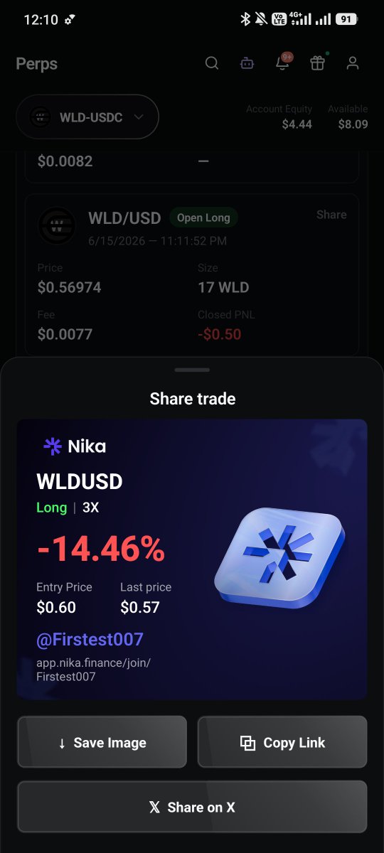 firstest007's tweet photo. Started the week with heavy losses on $WLD using EMA5 crossover on 1H/M15/M5. Going long on upside crosses &amp; short on downside cost me a lot of capital due to constant false signals and market traps on @Nika_Finance. 📉❌

#nika_finance (1/3) https://t.co/SxAUw2IXkv