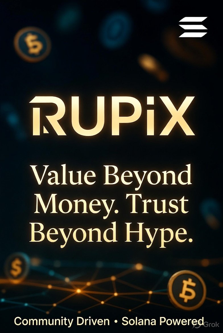 Rpx_rupix's tweet photo. Value Beyond Money. Trust Beyond Hype.

$RPX — The community-driven cryptocurrency on Solana.

#Rupix #RPX #Solana #Crypto https://t.co/ixknObGHor