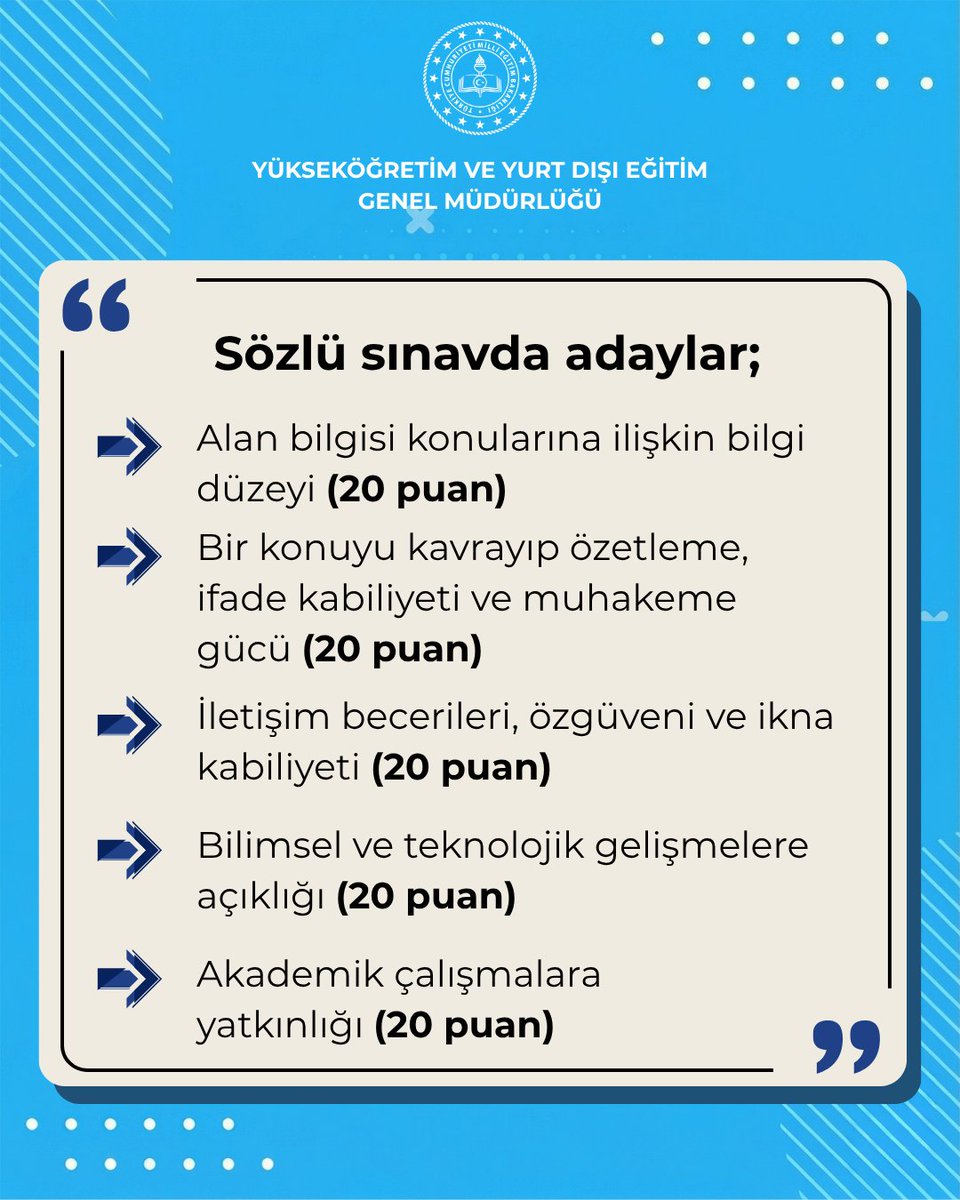 mebyyegm's tweet photo. 1416 Bursları - Sözlü Sınav Süreci
#meb #1416Bursları https://t.co/4j6p0cm42d