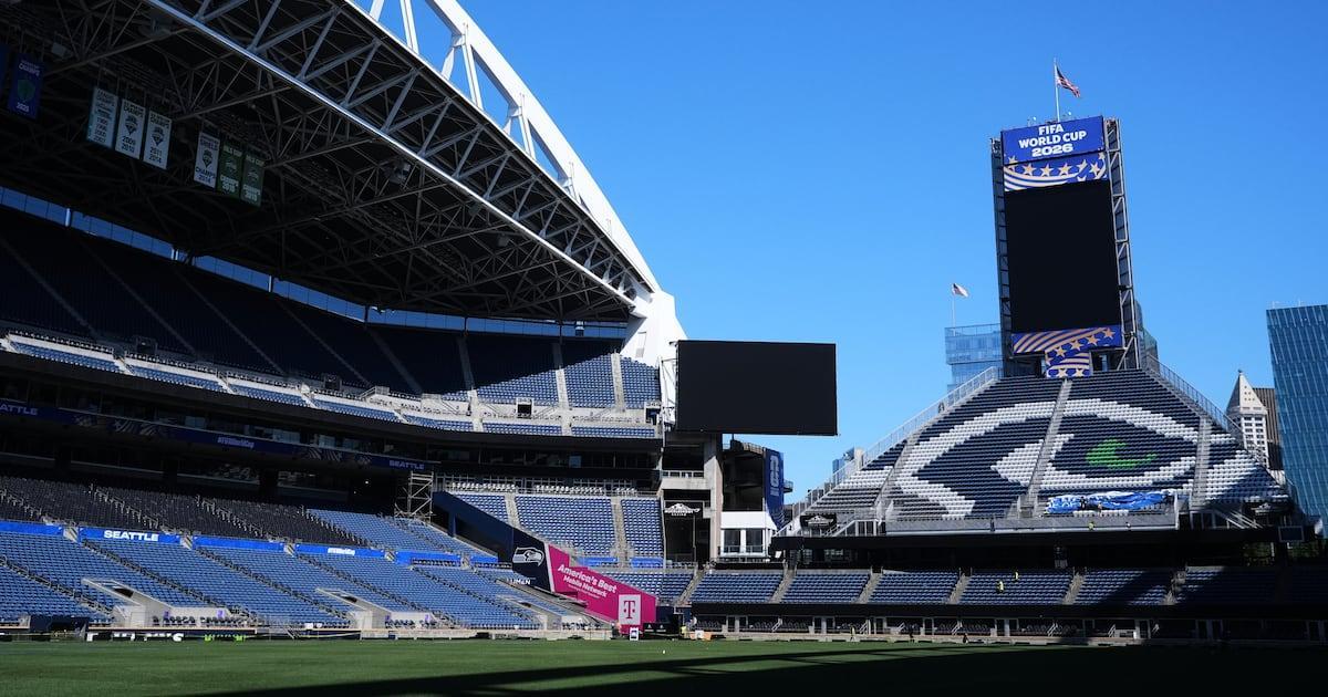 KIRO7Seattle's tweet photo. Seattle World Cup: How Lumen Field was transformed from Seahawks turf to FIFA-approved natural grass https://t.co/miqFwE3Hh3 https://t.co/62tlSLb3TB