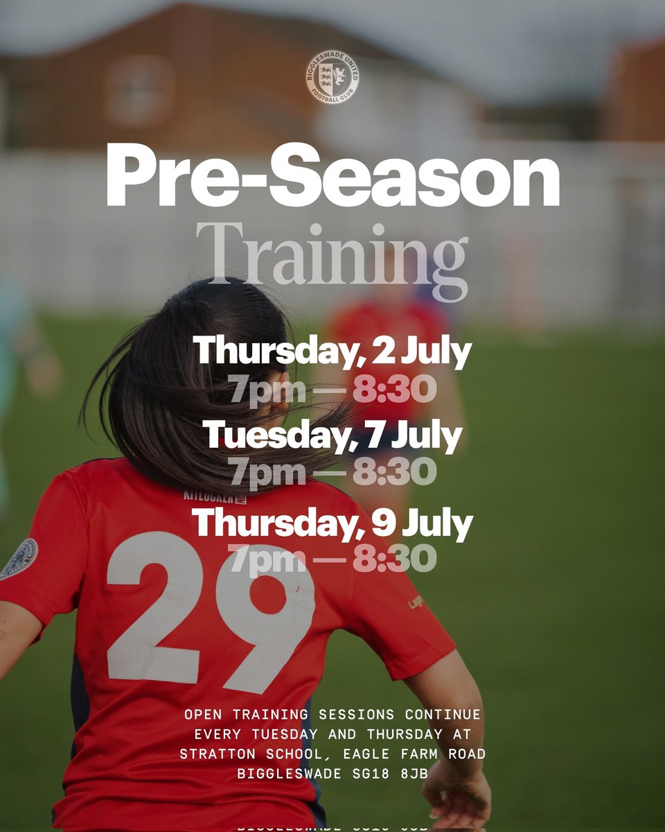 Biggleswadeutd's tweet photo. Biggleswade United Women FC is seeking to recruit youthful and experienced players to join our welcoming squad. Come along, experience and become part of a new journey featuring high-quality coaching and a positive, engaging environment. What do you have to lose? https://t.co/zvrFxbC58x