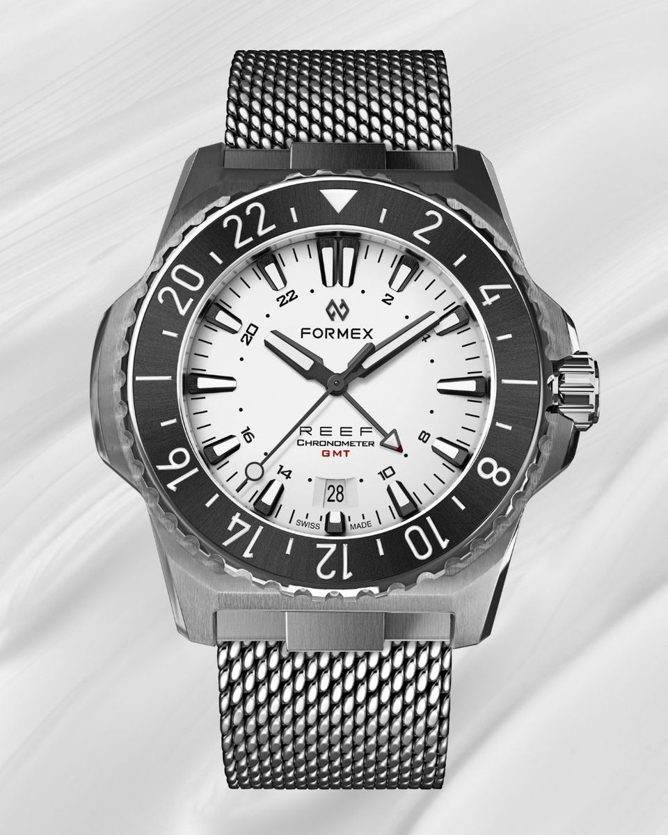 abtsaat's tweet photo. Formex REEF 42mm GMT White COSC Otomatik Erkek Kol Saati, modern GMT fonksiyonunu zarif beyaz kadran tasarımıyla buluşturan seçkin bir İsviçre saatidir.
Link: https://t.co/zmfXKqfUQ8
#abt #abtsaat #formex #2202.1.5312.111 https://t.co/akPMUkByVM