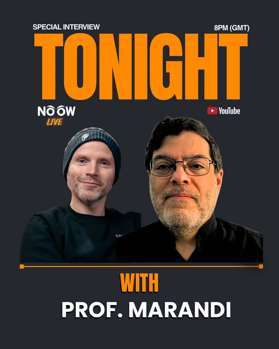 NOOWSHOW's tweet photo. NOOW Live is back with a special interview! 🔥 

We’ve got Prof. @s_m_marandi from Iran joining us on NOOW Live tonight at 8 pm (GMT). Don’t miss it! 👀

🔗 SUBSCRIBE to NOOW Media on YouTube!

#NOOWLive https://t.co/6I8kHMWi5C