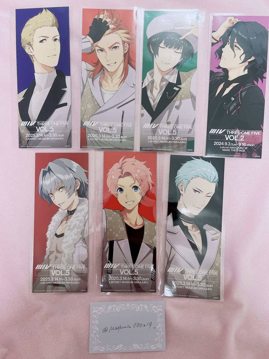 Mayumin080219_'s tweet photo. 【交換】SideM FiFS展 入場特典  チケットサイズ両面カード

求：想楽>輝、翼 各1点ずつ
集まり次第 譲渡検討中◎

譲：北斗、朱雀、荘一郎、アスラン、漣、大吾、雨彦

本日現地付近（またはHMV近辺など）にて手渡し交換優先で探しております。
後日郵送も可◎
お気軽にお声かけください❁⃘*.ﾟ https://t.co/O3kBRIJfZ2