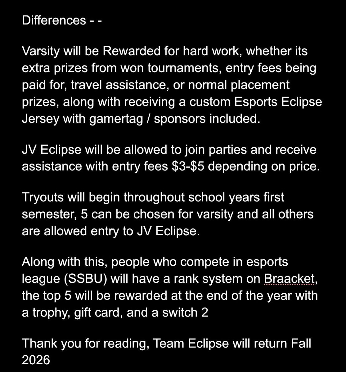TeamEclipseSSB's tweet photo. BHS / GDDS / CHS https://t.co/2rzJtiDq10