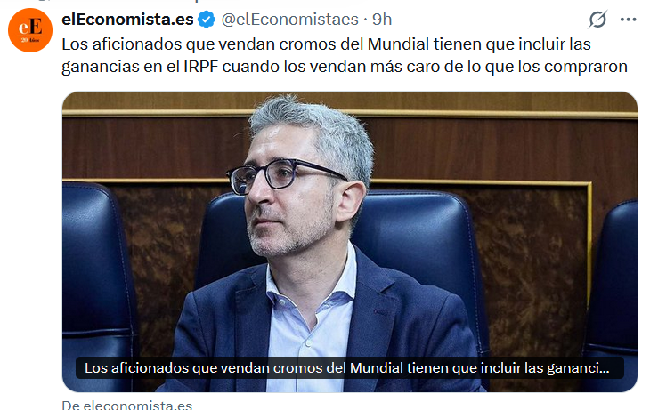 Ohmaigoes's tweet photo. @ArcadiSD Que lo de las joyitas fue un pequeño error ya prescrito pero a donde vas tu MANGANTE, sin declarar las plusvalías de tus cromos https://t.co/UnaJA8Xz4p