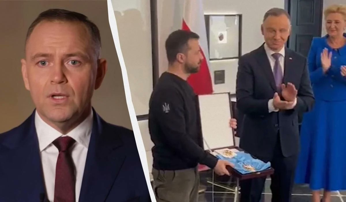 pogrebeckij's tweet photo. Президент Польщі Навроцький позбавив  Зеленського ордену Білого Орла — найвищої державної нагороди Польщі, йдеться на його сайті.
У Герінга, Муссоліні, Рібентропа та інших не забрав!
Як була права Ліна Костенко, коли відмовлялася від урядових нагород: політичної біжутерії не ношу!