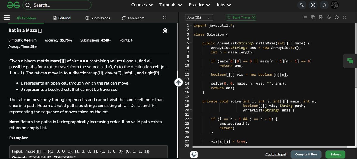 _samvi_'s tweet photo. Day- 19 #SDESheetChallenge ✅

Approach in ques:-
Q1. Backtracking + Safe-Check
Q2. Backtracking Path Exploration
Q3. Memoized String Partitioning

@takeUforward_ @striver_79 recursion and backtracking done!! https://t.co/VeNCmzUX9W