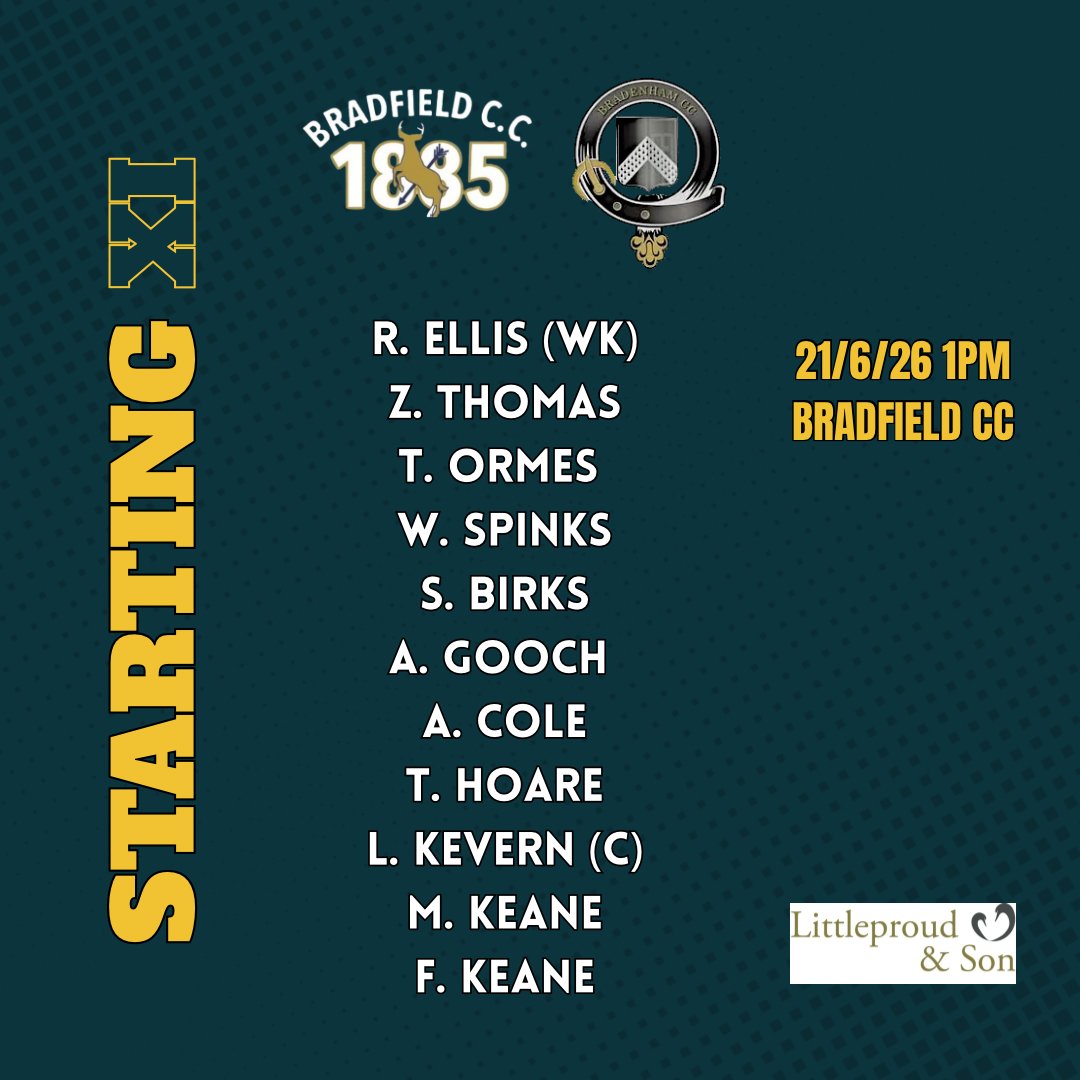 BCCbears's tweet photo. 📋 Teamsheets for this weekend - we're at home tomorrow against Martham, followed by a trip to Bradfield for a Sunday friendly.

Thanks to Norfolk Countryside Care for sponsoring.

🐻🐻🐻 

#UTB https://t.co/vI2OJlaR9R