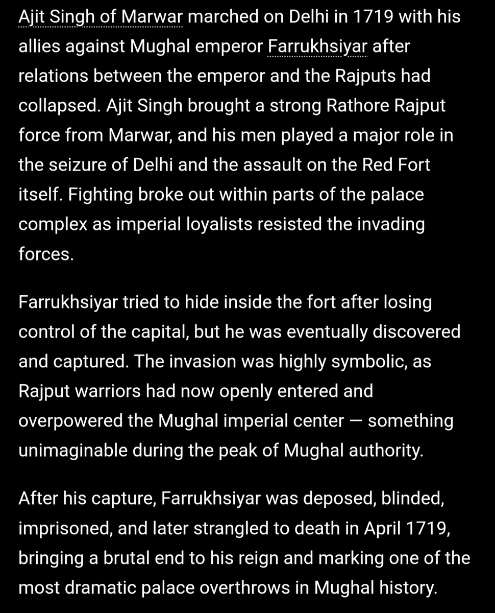 realTOXINN's tweet photo. @NeoJinnah @celerong6900 Lmfao. Marathas made the Mughals do mujra from 1750s to the early 1800s and even before that Ajit Singh and the Rathores were beheading Mughal nobles and emperors left right and centre. At least, read some history katwe, it didn't stop post your bitchass conversion🤣🤣 https://t.co/OCsjnfBPcM