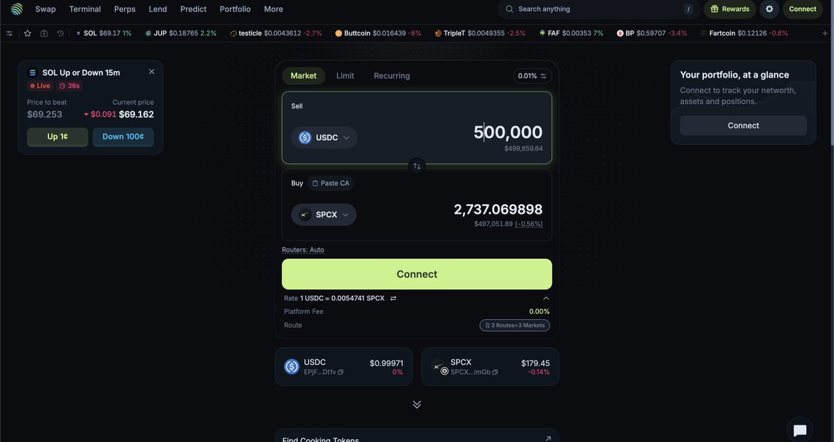 Crypt0Panda's tweet photo. like how come your swap page still looks like its from 2022? How can you be so asleep on the wheel.

The underlying ifra is good but users need a better modern UI 

Traders deserve better and  we will make Flash Trade the best place to trade both spot and perps. https://t.co/oFLLRN37Bl