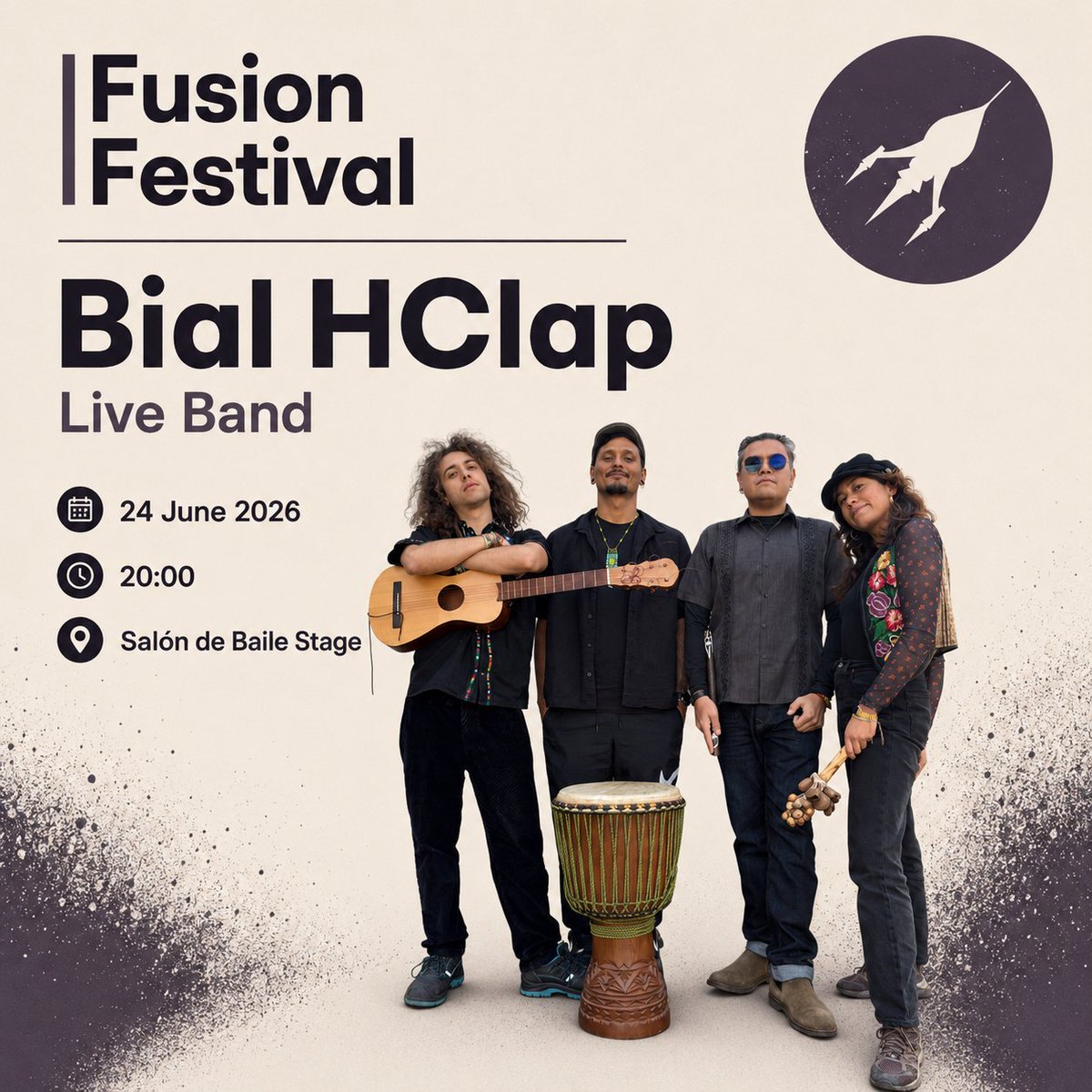 BialHclap's tweet photo. Este domingo nos vemos en Fete De La Musique en Berlin, Festival Fusion la próxima semana! 💿Nueva colaboración con Young Wuacho, El Dusty y Morenito de Fuego 🎶Open booking Europa 📆 🌍 - https://t.co/NKFcyOnkNk https://t.co/ov98TpzXJE