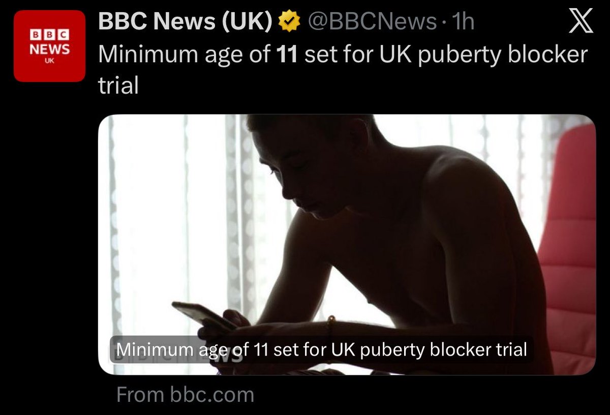 So let me get this straight: in the UK, a 15-year-old can’t be trusted with social media, but an 11-year-old can be trusted to make life-altering medical decisions that could leave them infertile for life. To protect the children, of course.