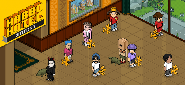 HabboOrigins's tweet photo. 🎈 EXCLUSIVE BADGE

In celebration of the Anniversary and Community Day, log into the Hotel any time tomorrow (Sat 20th June) to receive an exclusive badge!

This will be available on all three hotels - but don’t miss out, this is only obtainable for ONE day!

Read more below 👇