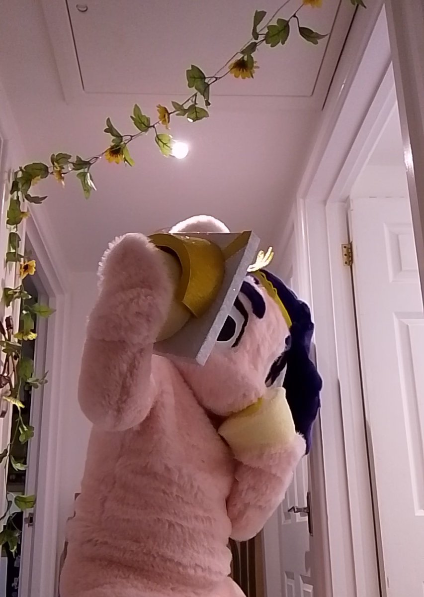 Biddle_22's tweet photo. Took a much needed break from the wings to play around with props and finding a way to hold my fan. I didn't feel like putting it inside the head lol

Still gotta finish the phone tho! Back to wings and tidying the suit up :)

I Almost forgot! I have a tail too!

#mlpg5 #fursuit https://t.co/LGIvtexc9j