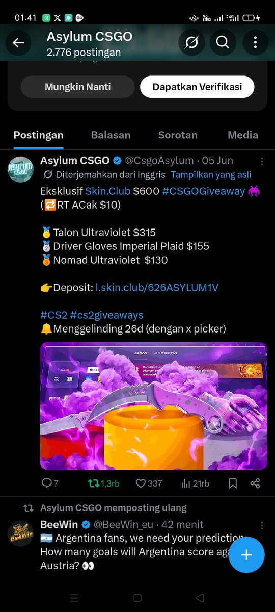 WanWinWonn's tweet photo. @RoninCrypyo @CsgoAsylum Done https://t.co/FgY4dUC4t4