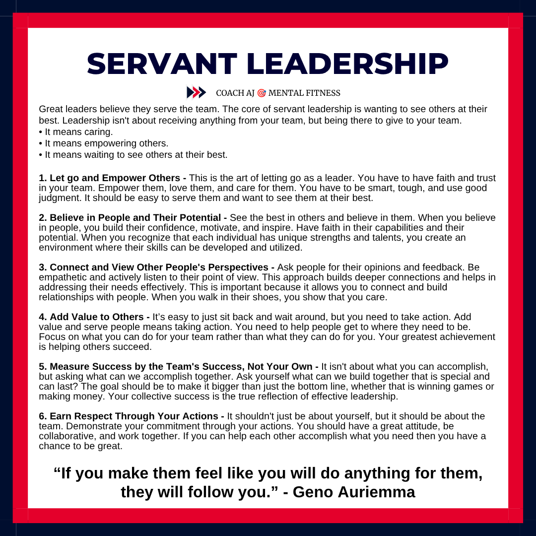 coachajkings's tweet photo. Great leaders believe they serve the team.
• They know that it means caring.
• They know that it means empowering others
• They know that it means wanting to see others at their best.

Here are 6 habits to be a better servant leader: https://t.co/WkiWyxHD8q