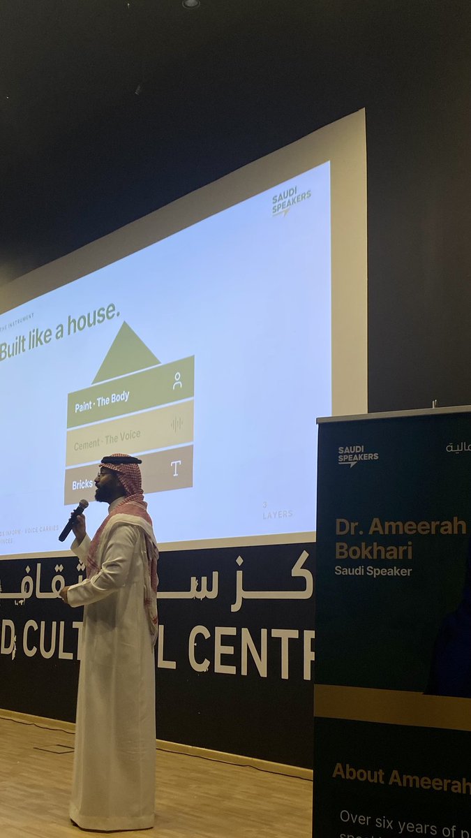 thisislayali's tweet photo. اُولى التجارب بعد التخرج مع @Saudi_Speakers @AbyanCapital 💚!

منذ القدم والإنسان يرى في صوته اداةً لظهوره، وسلاحًا يعينه على ابراز إنجازاته، وعن اهمية الكلمة سبقنا سقراط بمئات السنين حيث قال مقولته الشهيرة "تحدث حتى أراك" 

فالكلمة مرآةٌ للفكر، وصدى للأثر الذي يتركه الإنسان. https://t.co/hQFsjned4N
