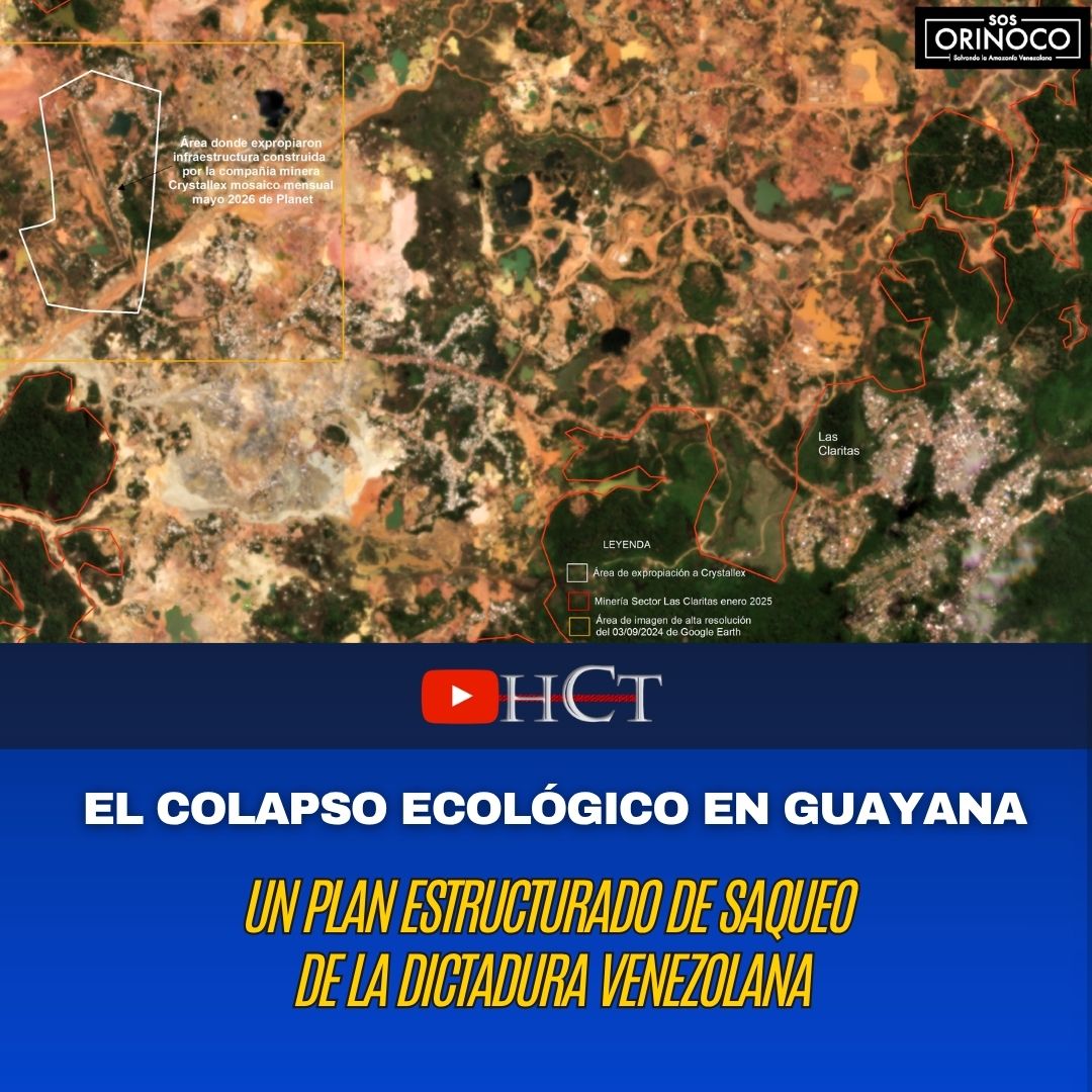 Norbey_Marin_'s tweet photo. La devastación ambiental en la región de la Amazonía-Guayana venezolana no es producto del azar, @SOSOrinoco denuncia el resultado de una política sistemática de expropiación, abandono institucional y complicidad. Durante 25 años, el régimen desmanteló proyectos mineros formales tanto privados como estatales —tales como Gold Reserve, Crystallex y Minerven—, lo que derivó en deudas multimillonarias y entregó de forma deliberada el control territorial a mafias, minería informal destructiva y grupos armados irregulares bajo la protección de un Estado pervertido.