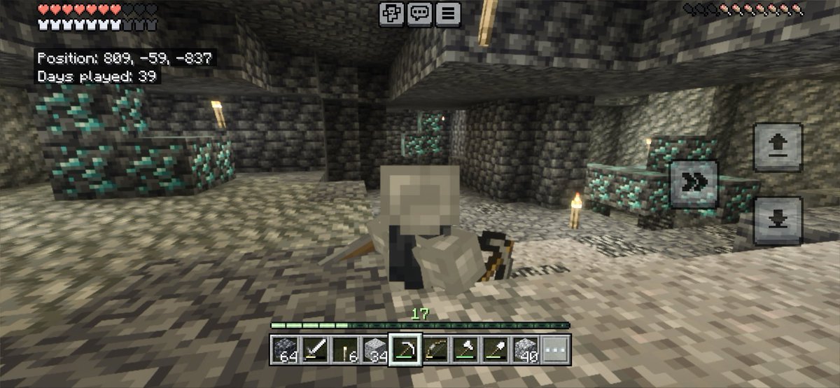 mxnstermeg's tweet photo. Found 3 huge diamond veins in a 15-block radius instantly when I reached -58! First time I’ve found diamonds, kinda nervous… #minecraft https://t.co/fTChnIYAfN