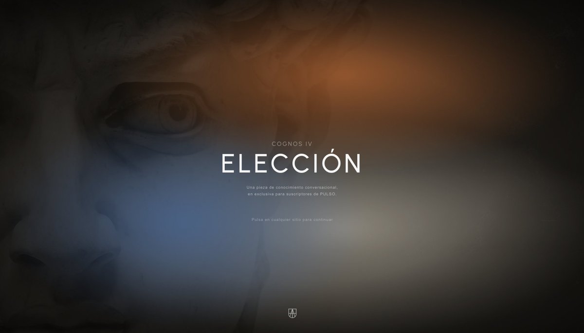 javiercanada's tweet photo. Una cosita para suscriptores/as de PULSO: hemos subido la cuarta entrega de COGNOS: Elección. Una pieza con diez principios, ejemplos y conversación sobre la manera en que elegimos. https://t.co/8SkVMNc3iE