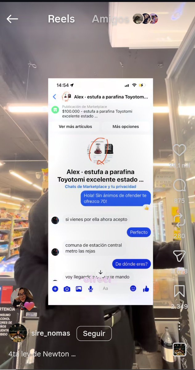 gabors's tweet photo. A un weón lo cagaron con una estufa que compró por fb y este comentario fue la mejor weá https://t.co/jDLQ9YQIEP