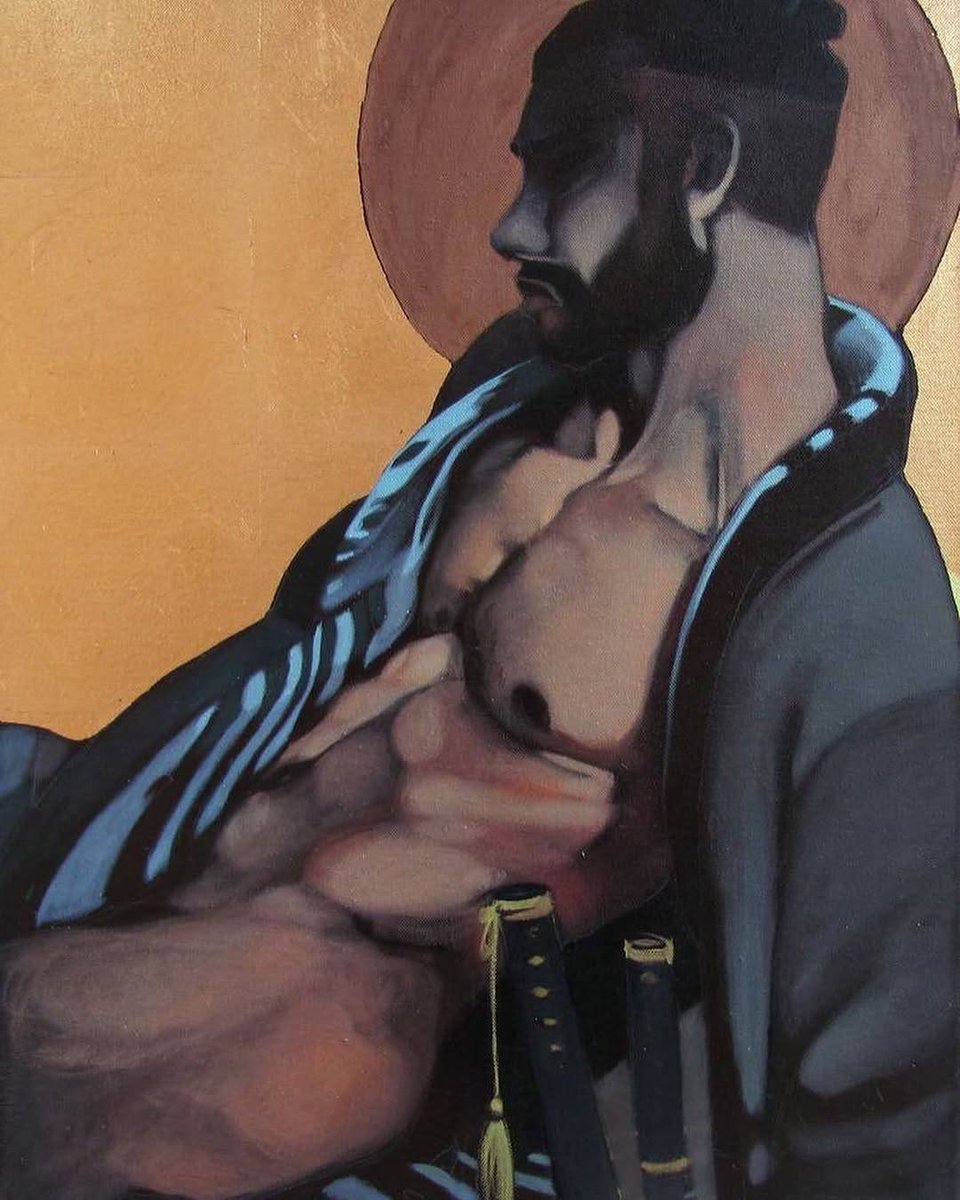 DaveSBrown516's tweet photo. Homosexuality and Masculinity aren't mutually exclusive.
Gay boys, such as I was, need to see strong, masculine men who are also Homosexual portrayed positively in films and theater.

Jakub Godziszewski (Polish, b.1989).
 "Melodia morza (Sea Melody”, 2024. oil on canvas
“Balancing Act”, 2007.
"Samuraj (or Samurai)", 2015.