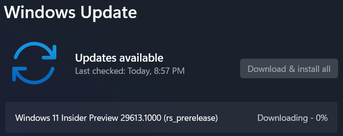 ErikMoreau's tweet photo. #Flighting Windows 11 Build 29613.1000 in the #Experimental Channel (Future Platforms) @windowsinsider @DJ_EddieL @NorthFaceHiker @JenMsft @marcus @maisondasilva @megahoch @brandonleblanc @JamesvandenBerg @aavdberg #areyouflightingyet #WindowsInsiders https://t.co/oWgh3LPow3 https://t.co/ZMkAtfY6m6