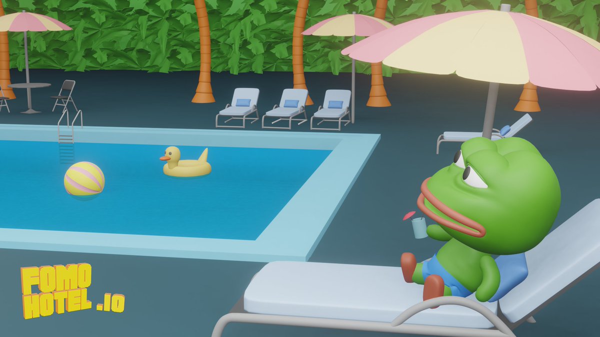FomoHotel's tweet photo. Summer is here. ☀️🏖️

Grab your swimsuit, bring a beach ball and get ready for the FOMO HOTEL pool.

Sun, memes and poolside vibes are waiting.

See you at check-in. 💦

https://t.co/YfRTr9H4Uu https://t.co/S249a3xQ95