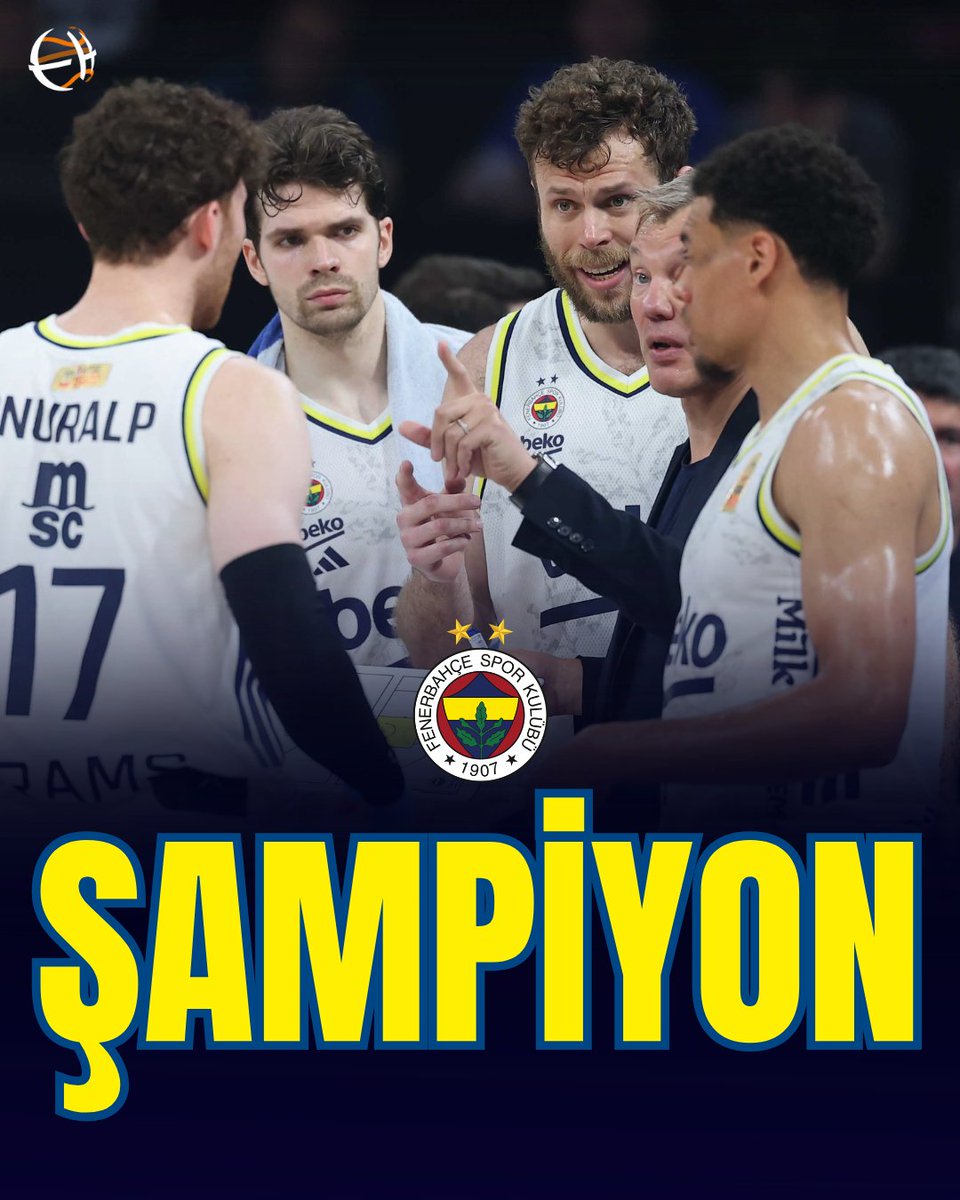EurohoopsTR's tweet photo. 🟡🔵 FENERBAHÇE BEKO, ÜST ÜSTE 3. KEZ ŞAMPİYON!

🏆 Fenerbahçe, Beşiktaş GAİN'i deplasmanda 75-77 yenerek seriyi 3-1 kazandı.

🏀 Wade Baldwin 19 sayı, 5 ribaund
🏀 Tarık Biberovic 17 sayı, 5 ribaund

🏀 Yiğit Arslan 19 sayı
