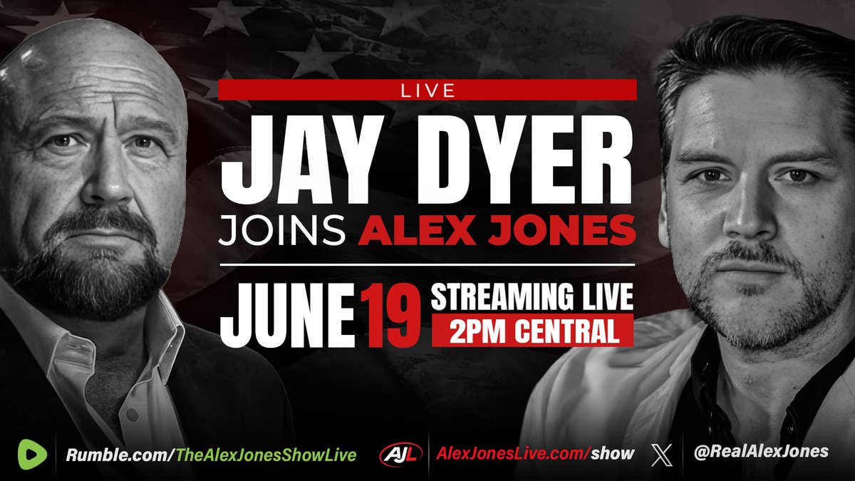 infowars's tweet photo. LIVE: Jay Dyer Examines The Intersection Of Religion, Intelligence Agencies, AI And Global Governance Systems — Don’t Miss This!

TUNE IN HERE! https://t.co/bgaS4NSIbv https://t.co/kGawqX3mT7