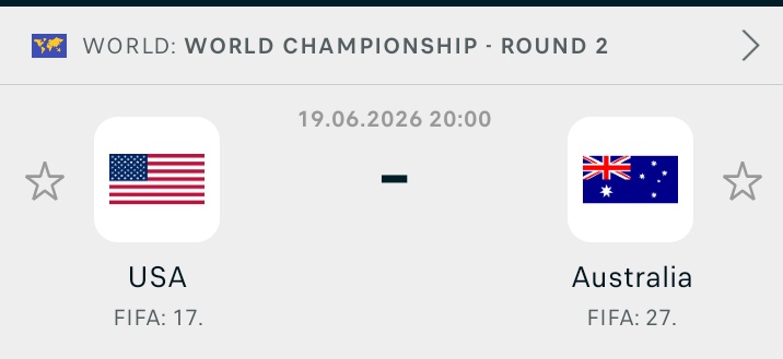 NeoManuel09's tweet photo. MATCH TRACKER 🚨
🇺🇸 USA vs Australia 🇦🇺
Expect an End-to-end action as both teams needs the maximum points to lead the group 

#USAAUS #WorldCup2026 https://t.co/NNlaykSrRo