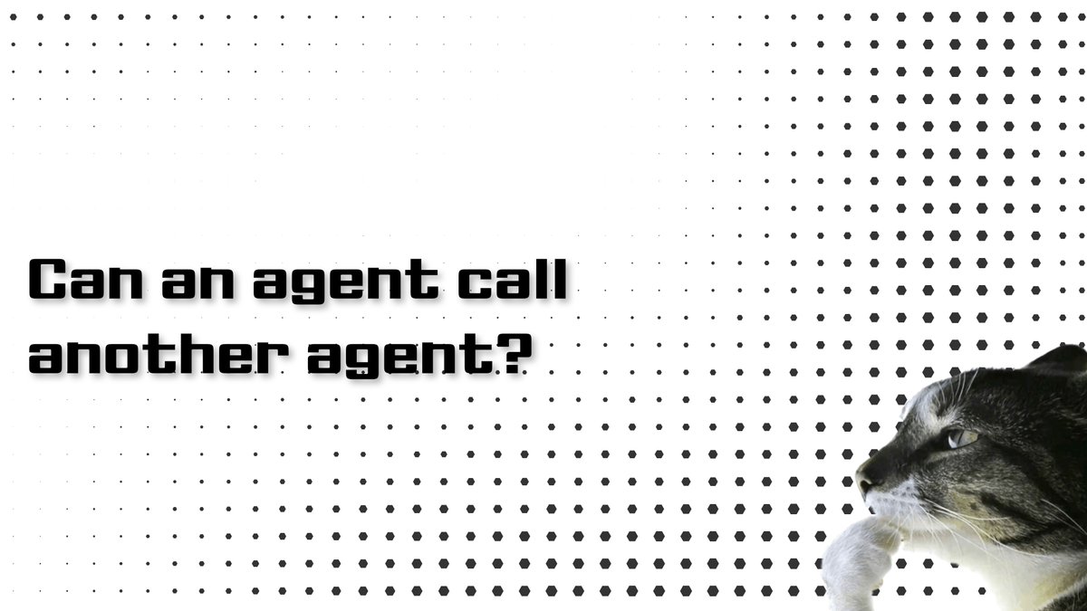 Andrea_witcher_'s tweet photo. Gritual fam!
Can an agent call another agent?

➤ Only one Persistent Agent call is allowed within a transaction

➤ Chaining calls of multiple agents one after another within a transaction is not possible

➤ Agent execution occurs in CLI format inside TEE https://t.co/YXOLeNsDKr