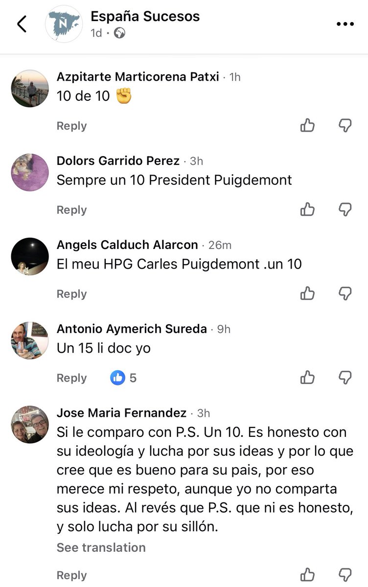 aleixclario's tweet photo. Fer una pseudo enquesta a Facebook sobre el president Puigdemont amb intenció que tothom digui 0 i que la majoria de les respostes obtingudes siguin un 10 😅🤣 https://t.co/zSfGku10AF