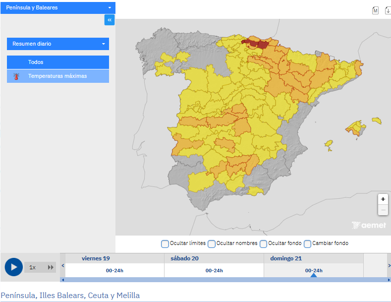 meteometeorito's tweet photo. Caen los primeros avisos rojos por calor activados por AEMET, con valores de 40º en el interior de Bizkaia y Gipuzkoa. Mucha precaución https://t.co/URpuiNyWa5