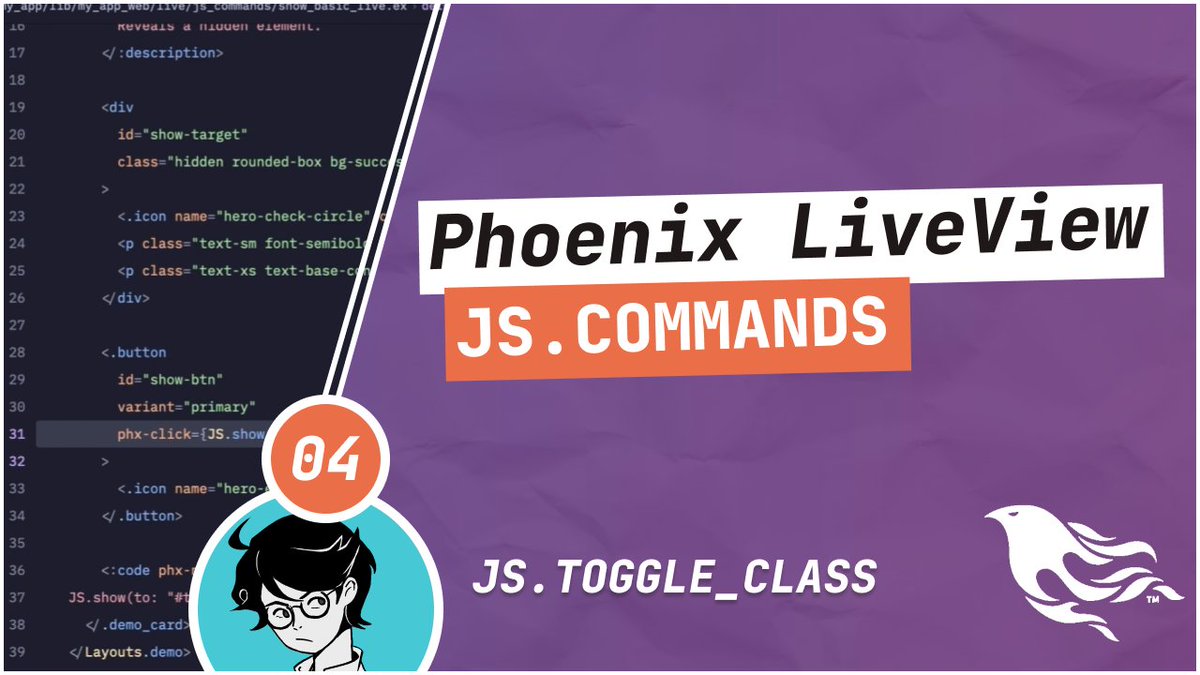joao_lubien's tweet photo. Another video for @elixirphoenix #liveview JS commands! Dual audio of course 🇧🇷🇺🇸

https://t.co/LjXcfXV0VK

#myElixirStatus https://t.co/bwz2jkTbAG