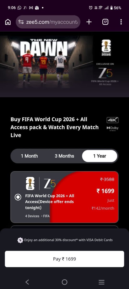Arjun_T_N's tweet photo. @Abhishekb15B @subhashchandra @SEBI_India @ndtv @PMOIndia I purchased &amp; activated a @HDFC_Bank voucher that clearly displayed 4-device access. After activation, access has been restricted. Consumers should receive the service as advertised at the time of purchase. Requesting ZEE5 to honor the promised 4-device access https://t.co/SE60T071yX