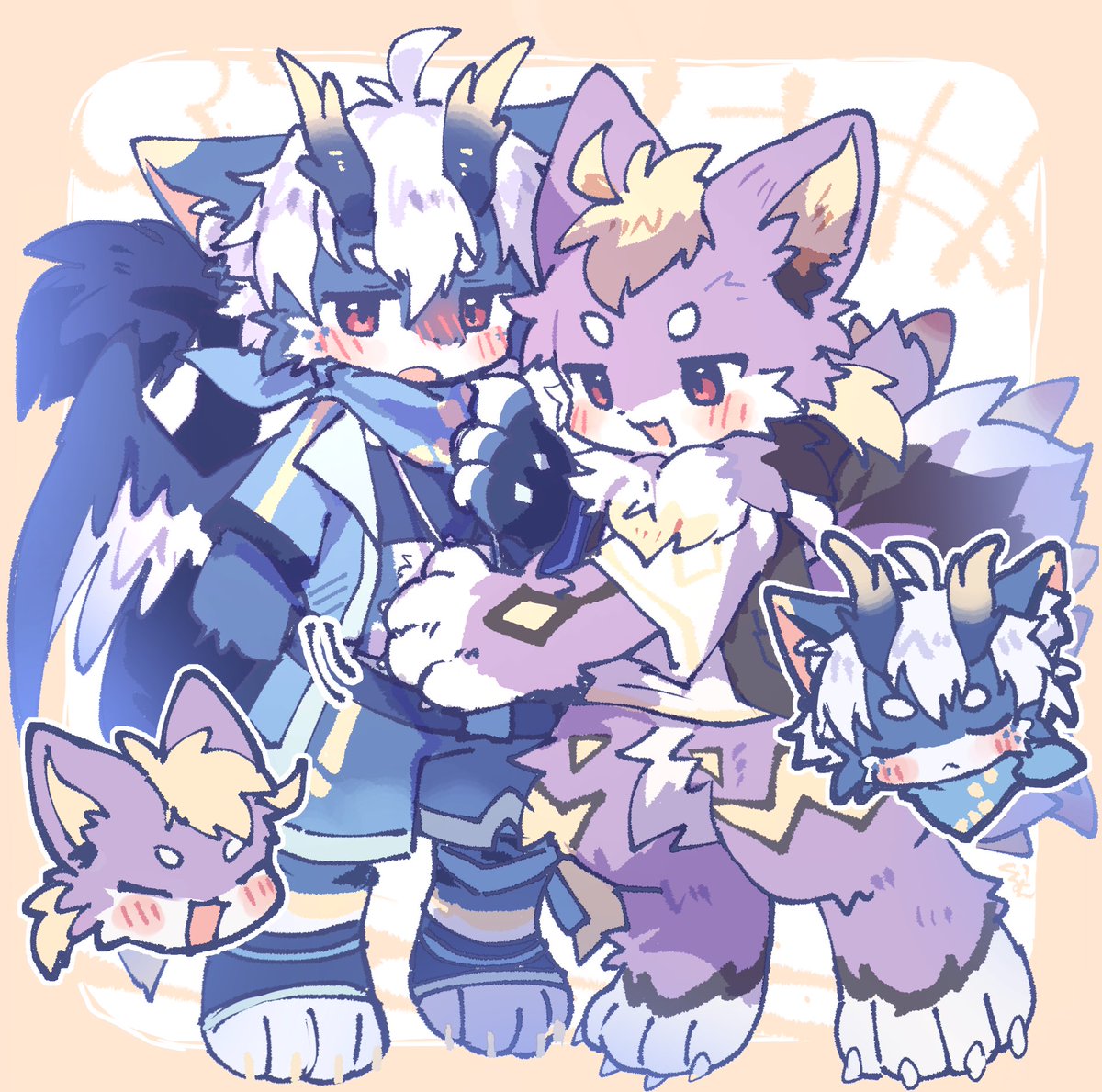 Ninetyhiko's tweet photo. 跟@SuvwI_qapla 的合委hhh，很可爱！ https://t.co/IKA9XDfLuD