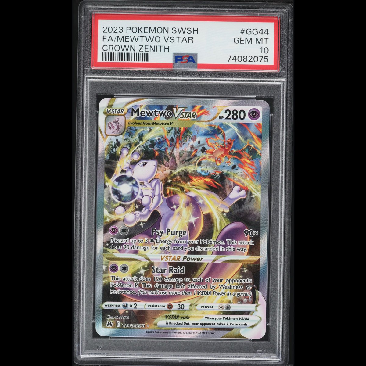 RareCandyVault's tweet photo. GEM MINT 10 - Full Art Mewtwo VSTAR 

PSA Population : 1 of 25,379

Crown Zenith 2023

GG44 / GG70

@cgccards @PSAcard @taggradingcanada @taggrading @beckettcollect https://t.co/nBLy1mzjao