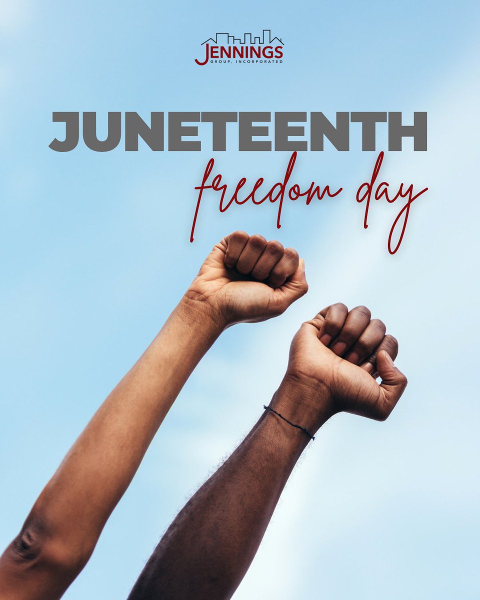 Jennings_Inc's tweet photo. Today, we commemorate emancipation and progress. Happy Juneteenth! https://t.co/Sv4h52sgKq