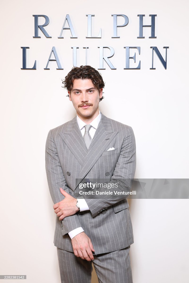 jackinupdates's tweet photo. HIM! Jack Innanen at the Ralph Lauren Spring 2027 Men's Runway Show during Milan Fashion Week (via Getty Images) https://t.co/SQqJedDs2V