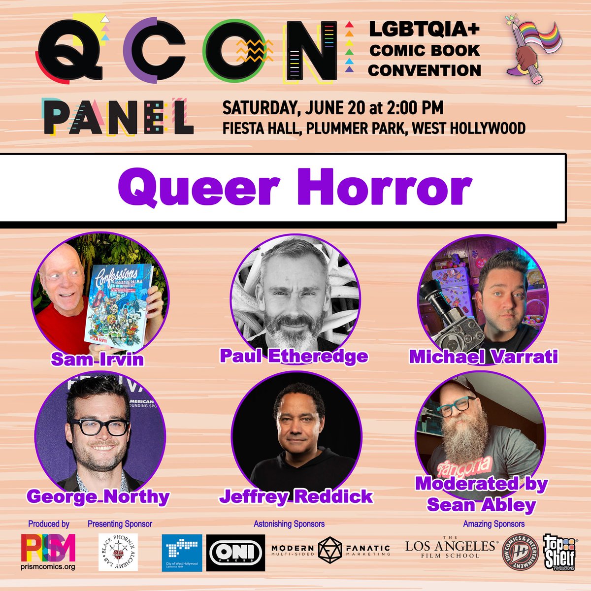 JeffreyaReddick's tweet photo. Tomorrow! Join me at Q Con in West Hollywood as we celebrate Pride Month and genre storytelling. 🖤🎬🏳️‍🌈

At 2 PM, I’ll be joining an incredible panel moderated by Sean Abley alongside Sam Irvin, Paul Etheredge, Michael Varrati, and George Northy.

Come celebrate and support this amazing event presented by Ted Anaheim and Q Con.

https://t.co/pAj2SAUZ92

#PrideMonth #Horror #QCon #FinalDestination