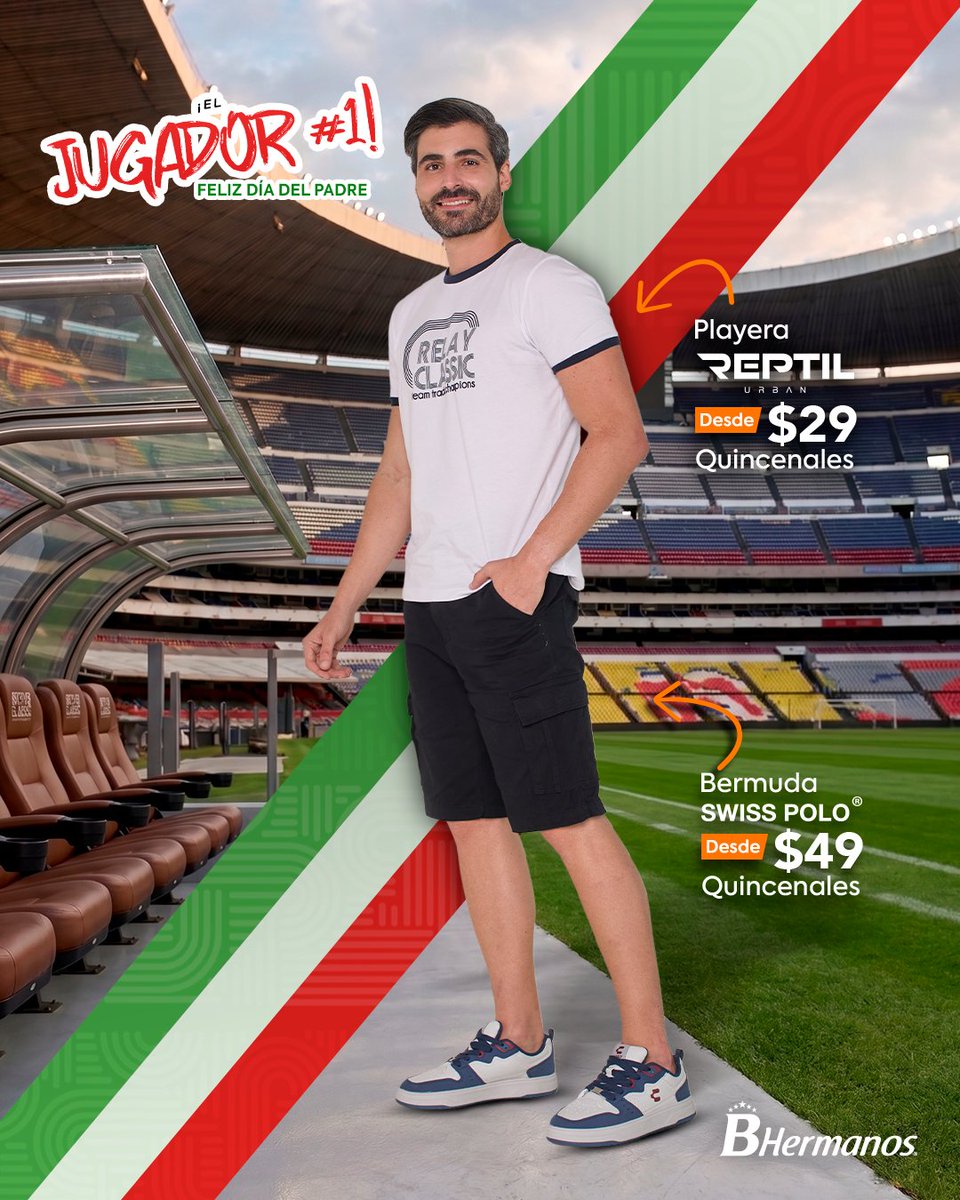 Bhermanos's tweet photo. ⚽🔥 Porque papá siempre juega en grande.
Este Día del Padre regálale unos Charly que lo acompañen en cada momento. 👟✨
¡Ven con tu BVale a BHermanos! https://t.co/DztDQinUyr