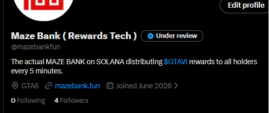 mazebankfun's tweet photo. Check mark is under review. https://t.co/BRBQJKdbN6