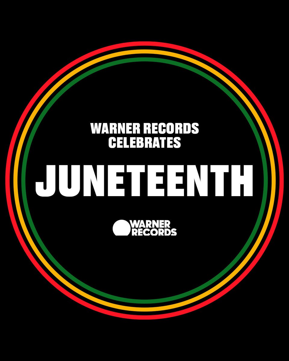 warnerrecords's tweet photo. Today, Warner Records honors Juneteenth. We remain committed to elevating Black voices and celebrating Black excellence every day. https://t.co/HbUoJAbmyF