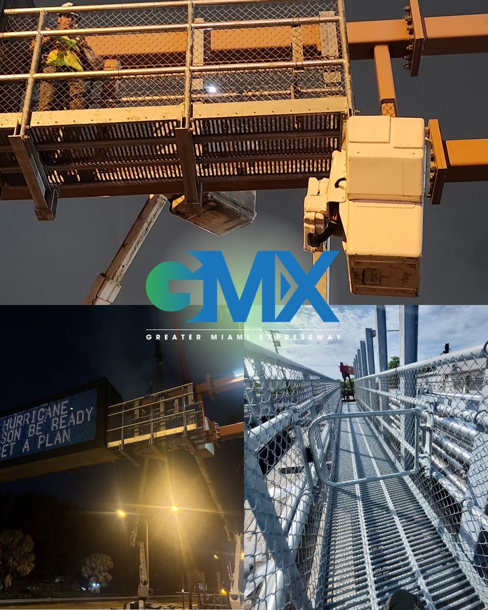 GMXAgency's tweet photo. GMX continues to make safety a priority across our expressway system.
 
The recent installation of DMS catwalks on several GMX highways aim to improve worker accessibility to Dynamic Message Signs, making it safer and easier for maintenance crews to perform important work.

#GMX https://t.co/XmYtsrsDcP