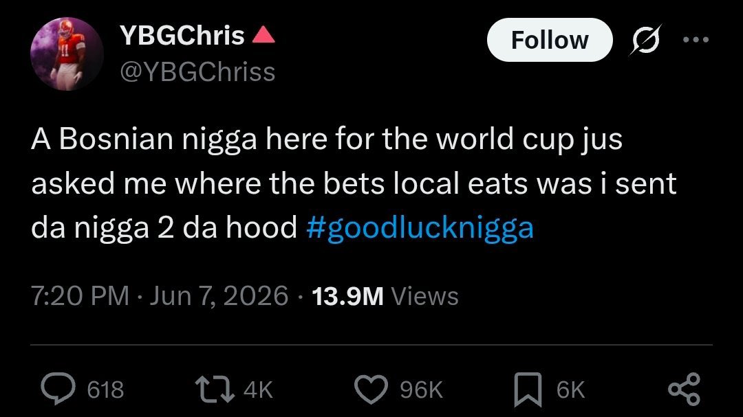 PresidentToguro's tweet photo. Bosnian dude liked the food so much he decided to bring his whole country with him https://t.co/c1wvo2J9bo