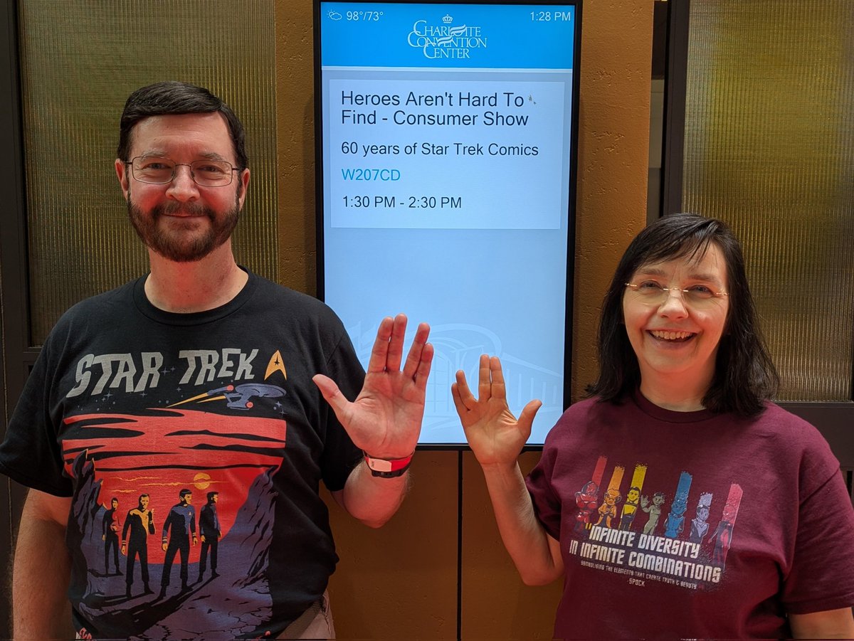 RaD_Adventures's tweet photo. We were honored to host a panel at #HeroesCon on "60 Years of #StarTrek Comics" and we are blessed to have amazing friends who came to support us with great questions and lively conversation that made the event so much fun!Thank you all! #HeroesCon2026 🖖 https://t.co/hEtejn6GUi