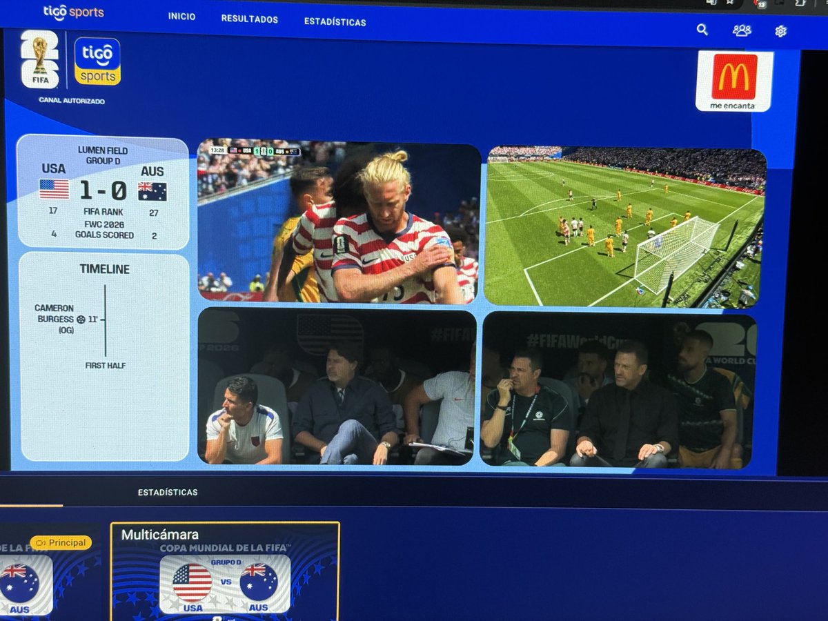 CErnestoRamirez's tweet photo. Cómo ver el mundial?
Cámara principal muteada para no escuchar comentaristas
Multi cámara con sonido activado (ambiente) en otra pantalla
Apple Sports que te avisa 25” segundos antes de cada jugada antes que llegue la señal en Tigo https://t.co/kBEMMnZcmF